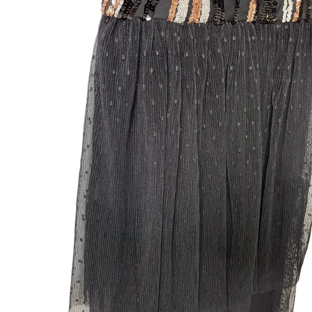 Dress The Population Kady Sequin Tiered Dress Black Size Small Wedding Guest - Picture 5 of 11
